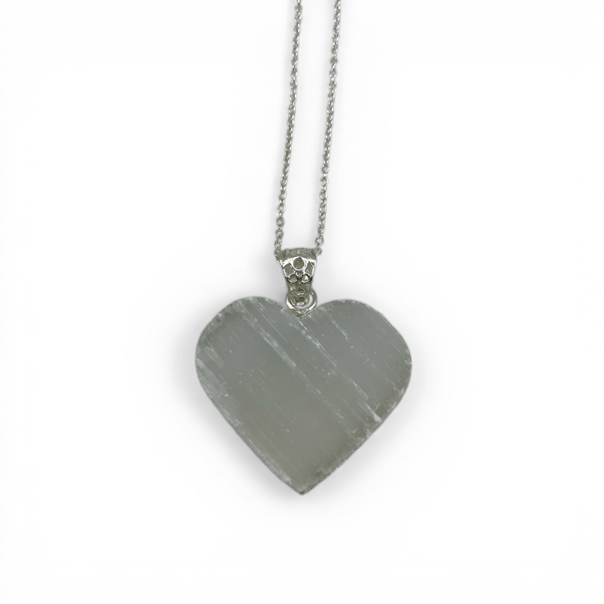 Necklace - Selenite Heart $35
